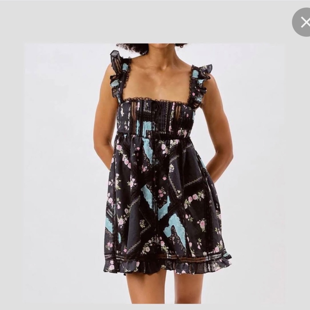 For Love and Lemons mini dress floral XXS